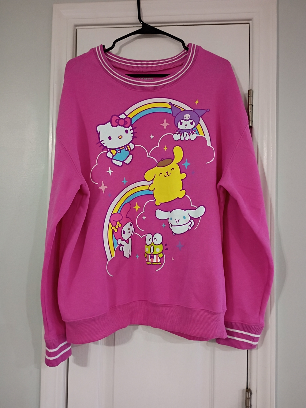 Pink Hello Kitty and Friends rainbow graphic sweatshirt size XXL